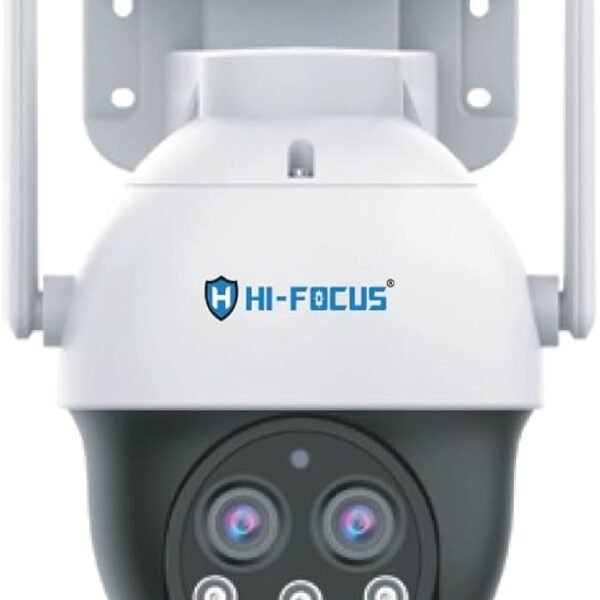 HIFOCUS 4G SIM Based 4MP Dual Lens Outdoor 10x PTZ Security Camera|Two-Way Audio| Motion Detection|Human Detection|Auto Tracking| IP66|Supports 256 GB SD Card | 10X Hybrid Zoom| 24x7 Color View|